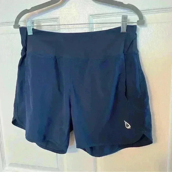 Women’s Baleaf Workout Shorts, Medium, Navy - Picture 3 of 7